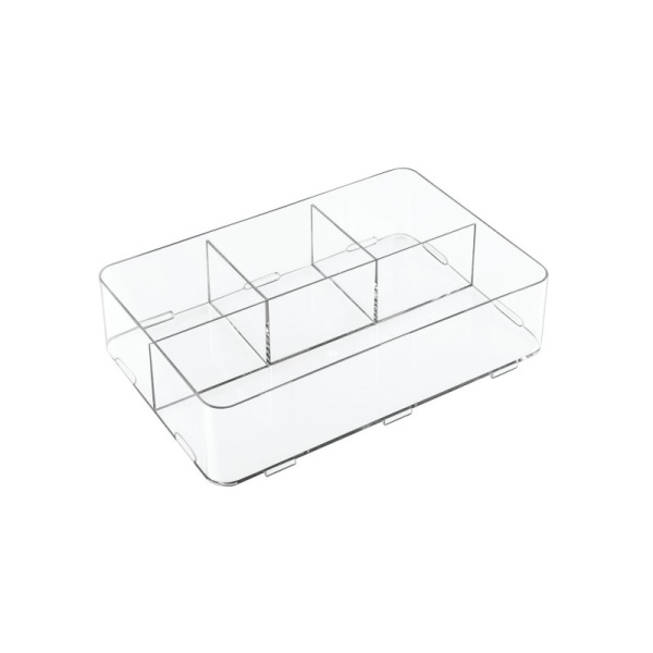 InterDesign / Органайзер CLARITY для косметики 4 отделения пластиковый (101240)
