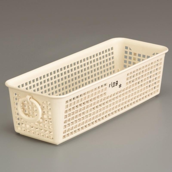 Inomata / Корзина   262*97*70мм с ручками СЛОНОВАЯ КОСТЬ (100408) Inomata / Корзина   262*97*70мм с ручками СЛОНОВАЯ КОСТЬ (100408)