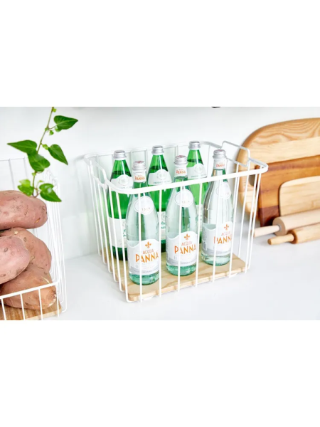 Корзина Wire & Paulownia Wood 36.2х31.7х30.5см (101553)