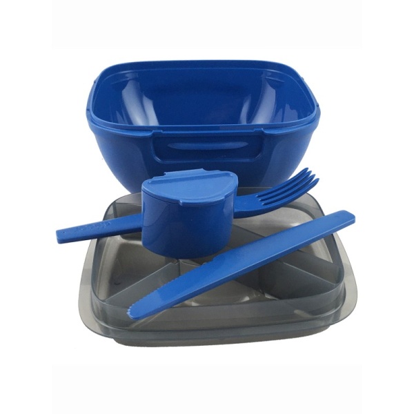 DECOR / Ланч-бокс GO SALAD 6 предметов 1.8л, синий (101149)