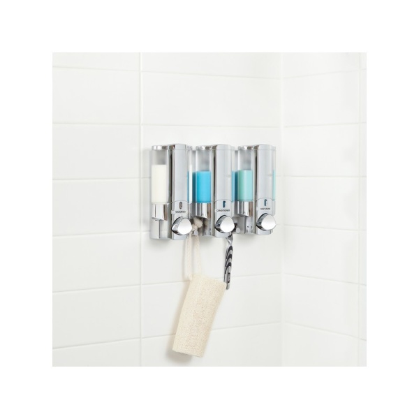 BETTER LIVING / Диспенсер для жидкого мыла, геля, шампуня, кондиционера AVIVA трехкамерный 325мл хром (100994)