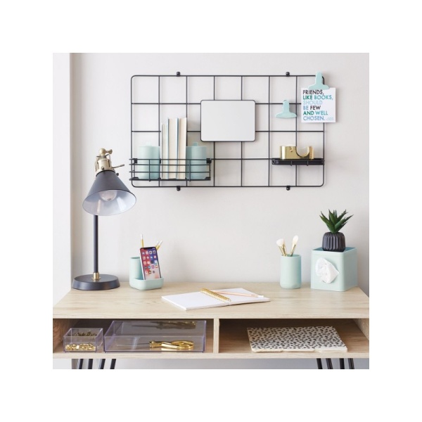 InterDesign / Стакан для ванных принадлежностей Soft Aqua 3 отделения пластик морская волна (100816)