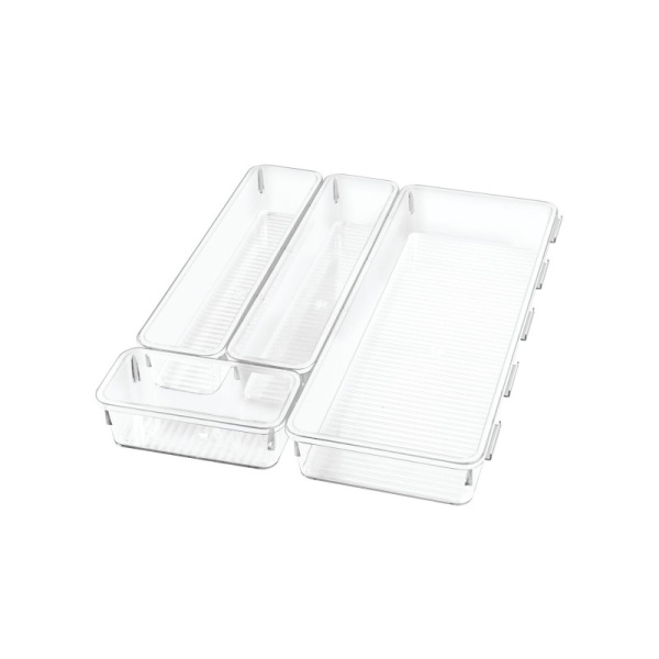 InterDesign / Набор лотков для хранения LINUS 4 предмета пластик 30.5х38.1х5см (101393)