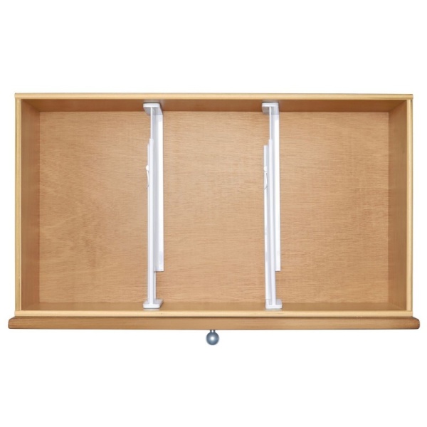 InterDesign / Набор разделителей в выдвижной ящик 2штуки 33.7-51.4см белый (101271)