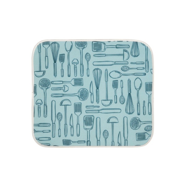 InterDesign / Коврик для сушки посуды iDry микрофибра голубой 45х40см (100888) InterDesign / Коврик для сушки посуды iDry микрофибра голубой 45х40см (100888)
