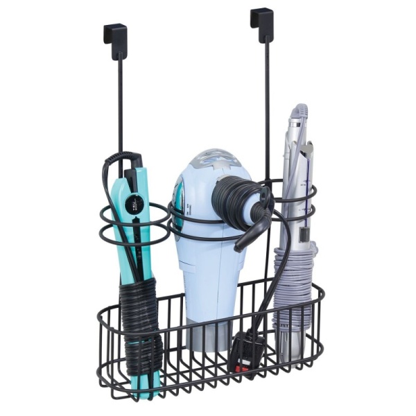 InterDesign / Органайзер Classico навесной для фена, аксессуаров для сушки и укладки волос черный (101286)