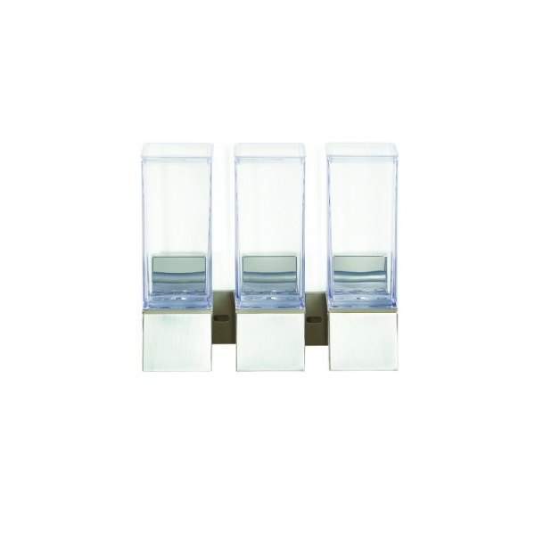 BETTER LIVING / Диспенсер для жидкого мыла, геля, шампуня, кондиционера LINEA трехкамерный 360мл прозрачный (100987) BETTER LIVING / Диспенсер для жидкого мыла, геля, шампуня, кондиционера LINEA трехкамерный 360мл прозрачный (100987)