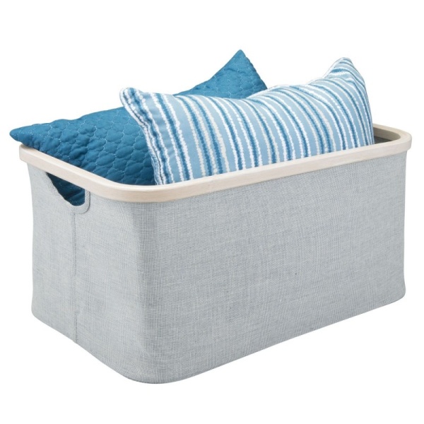 InterDesign / Текстильная корзина-органайзер  Interdesign серый/беж M (100738)