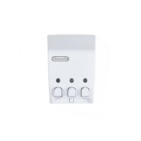 BETTER LIVING / Диспенсер для жидкого мыла, геля, шампуня, кондиционера CLASSIC трехкамерный 430мл белый (101001)