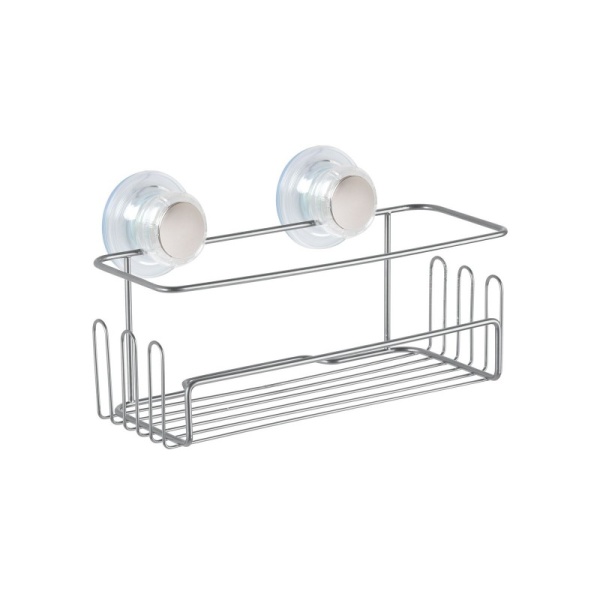 InterDesign / Полка для ванной комнаты Turn-N-Lock на присосках стальная (100833) InterDesign / Полка для ванной комнаты Turn-N-Lock на присосках стальная (100833)