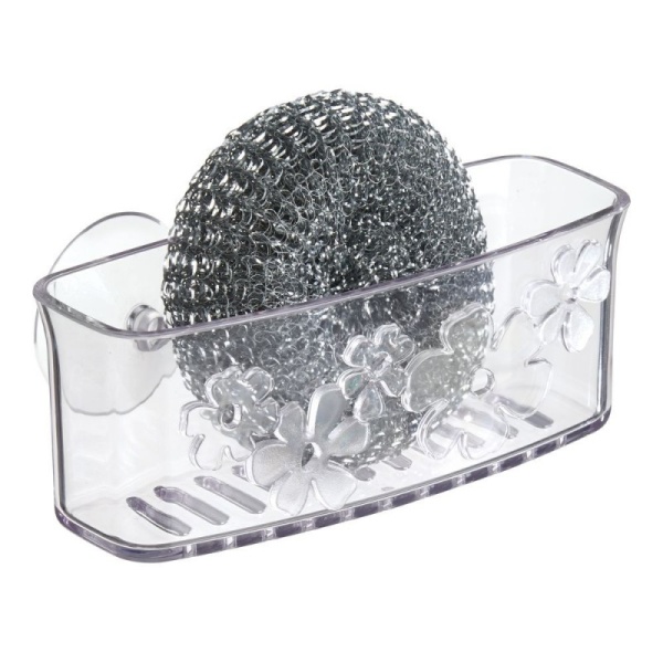 InterDesign / Корзина для ванной блюм настенная на присосках пластик (100100)