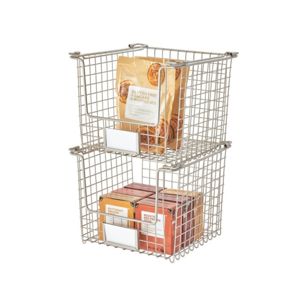 InterDesign / Корзина для хранения Classico с боковыми ручками 25.4х25.4 см стальная (100850) InterDesign / Корзина для хранения Classico с боковыми ручками 25.4х25.4 см стальная (100850)