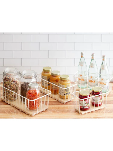 Корзина Wire & Paulownia Wood 40.6х20.3х12.7см (101568)