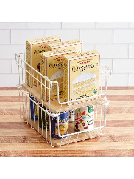 Корзина Wire & Paulownia Wood 35.5х25.4х15.2см (101559)