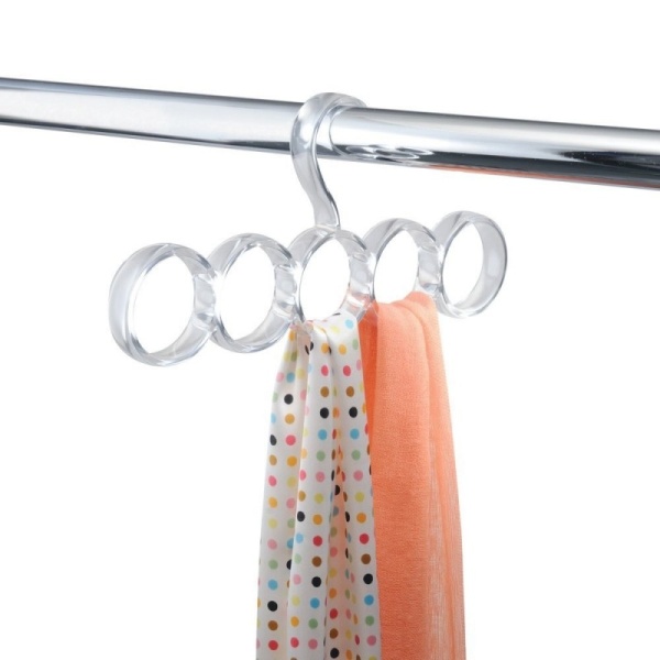 InterDesign / Вешалка для шарфов и платков 5 колец Clarity (100014)