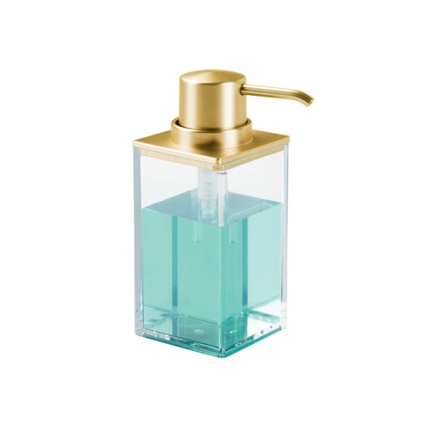 InterDesign / Диспенсер для жидкого мыла Clarity золотистый пластик/сталь 296мл (100809) InterDesign / Диспенсер для жидкого мыла Clarity золотистый пластик/сталь 296мл (100809)