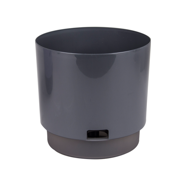 Горшок для растений WATERMATIC 4.8л 215мм темно-серый (101332) Горшок для растений WATERMATIC 4.8л 215мм темно-серый (101332)