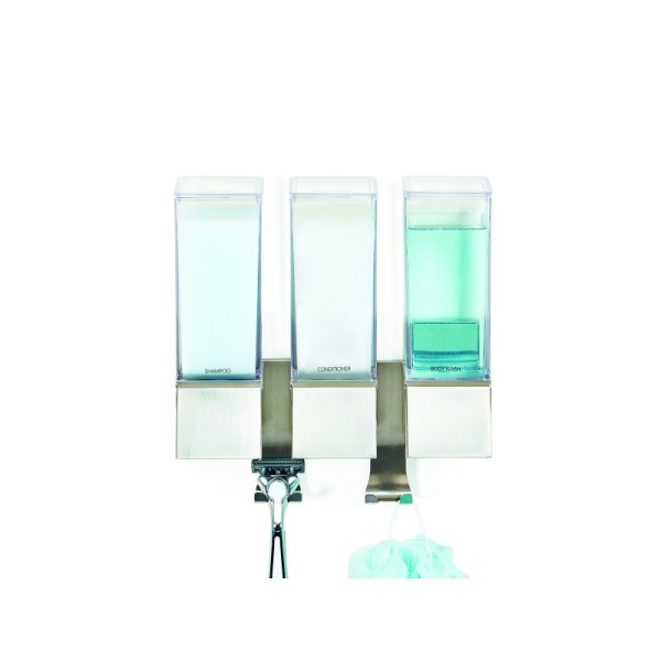 BETTER LIVING / Диспенсер для жидкого мыла, геля, шампуня, кондиционера LINEA трехкамерный 360мл прозрачный (100987) BETTER LIVING / Диспенсер для жидкого мыла, геля, шампуня, кондиционера LINEA трехкамерный 360мл прозрачный (100987)