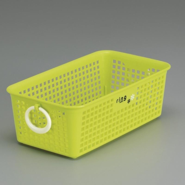 Inomata / Корзина   208*115*70мм с ручками ЛАЙМ (100389)