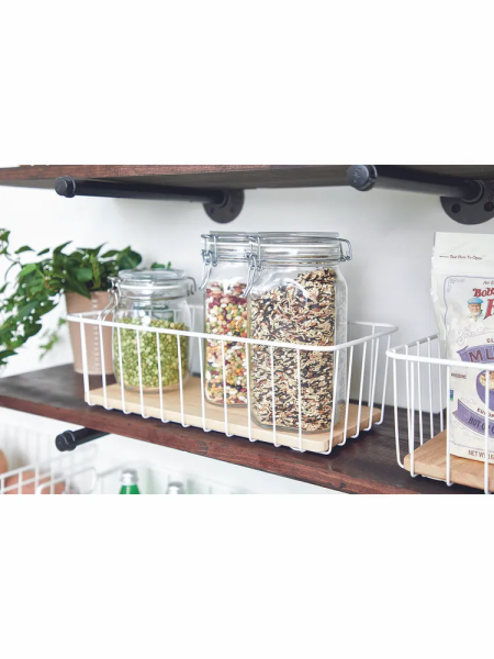 Корзина Wire&Paulownia wood 35.5х15.2х12.7см (101558)
