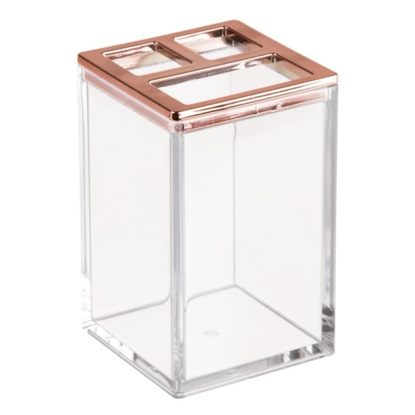 InterDesign / Органайзер для зубных щеток Clarity овое золото (100661)