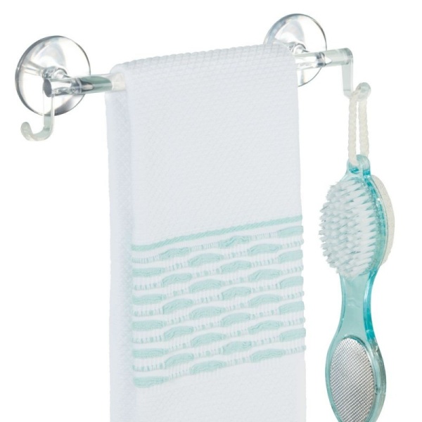 InterDesign / Держатель для полотенца с крючками аффикс самокл.прозрачный пластик 28.5х4.5х6.5 см (100099) InterDesign / Держатель для полотенца с крючками аффикс самокл.прозрачный пластик 28.5х4.5х6.5 см (100099)