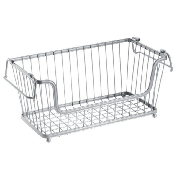 InterDesign / Корзина йорк хром сталь 16х31х14 см (100179)