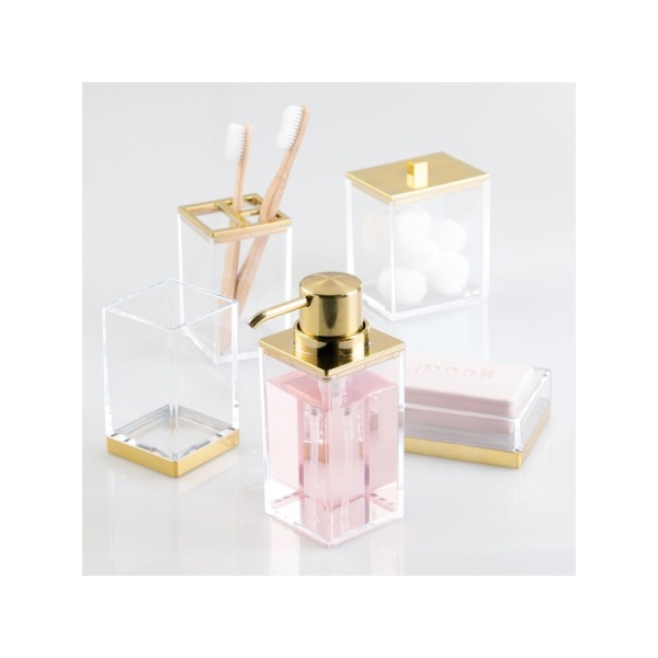 InterDesign / Диспенсер для жидкого мыла Clarity золотистый пластик/сталь 296мл (100809) InterDesign / Диспенсер для жидкого мыла Clarity золотистый пластик/сталь 296мл (100809)