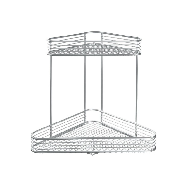 InterDesign / Полка двухъярусная угловая Vienna сталь (100824)