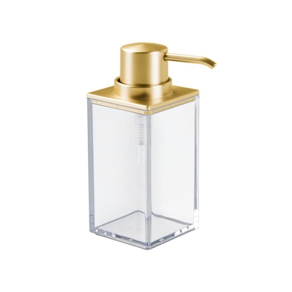 InterDesign / Диспенсер для жидкого мыла Clarity золотистый пластик/сталь 296мл (100809) InterDesign / Диспенсер для жидкого мыла Clarity золотистый пластик/сталь 296мл (100809)