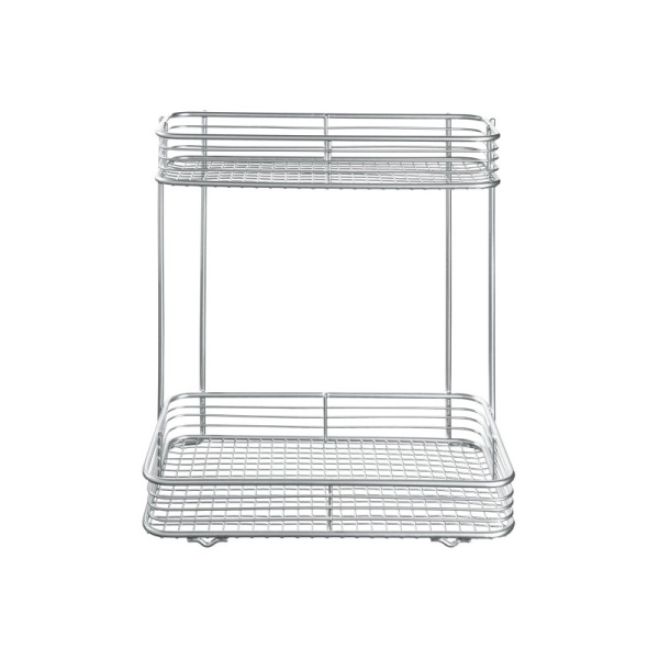 InterDesign / Полка двухъярусная прямоугольная Vienna сталь (100823)