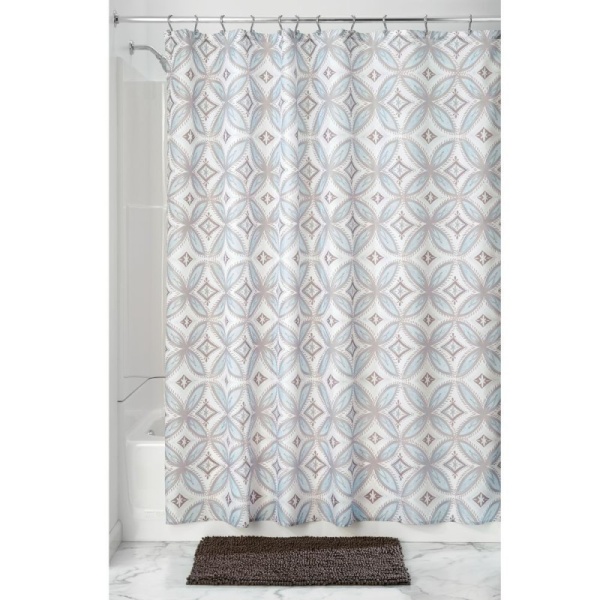 InterDesign / Штора для ванной винтажная плитка мульти полиэстр 183х183 см (100167)