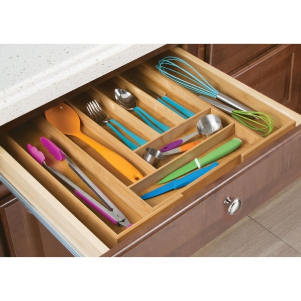 InterDesign / Лоток-органайзер с функцией расширения Formbu бамбук 8 отделений (100665)