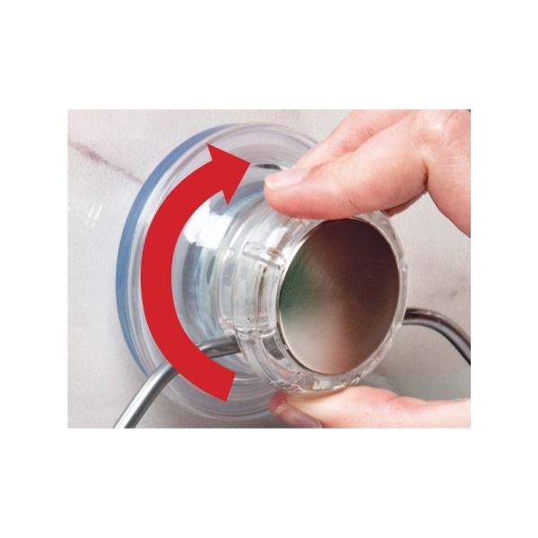 InterDesign / Полка для ванной комнаты длинная Metro на присосках стальная (100837)