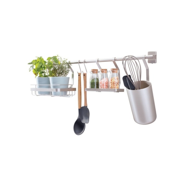 InterDesign / Настенный органайзер-штанга для кухни Austin стальной (100853)