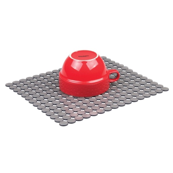 InterDesign / Коврик для раковины Orbz графит 27.3х31.1см (100722)