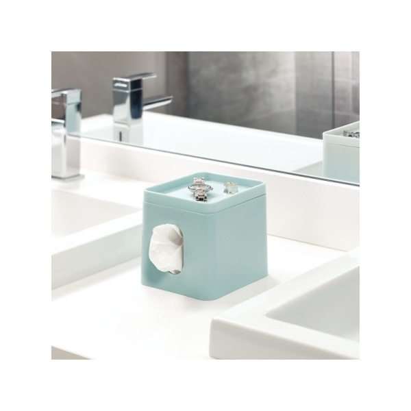 InterDesign / Контейнер для бумажных полотенец, салфеток Soft Aqua пластик морская волна (100819)