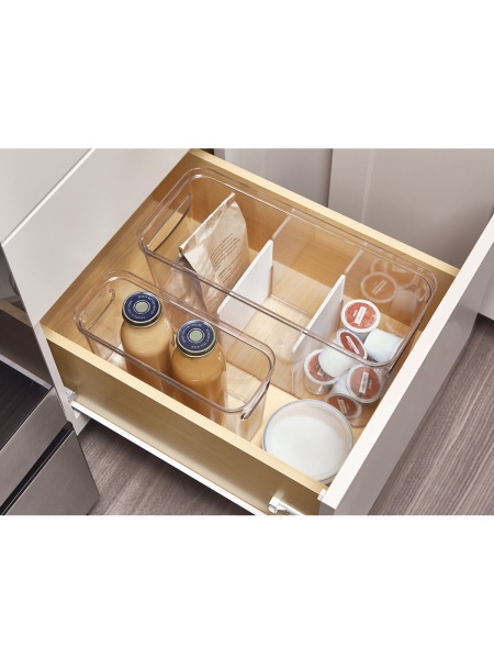 InterDesign / Контейнер CRISP универсальный с 2 разделителями и ручками 35,5х15х20см (101303)