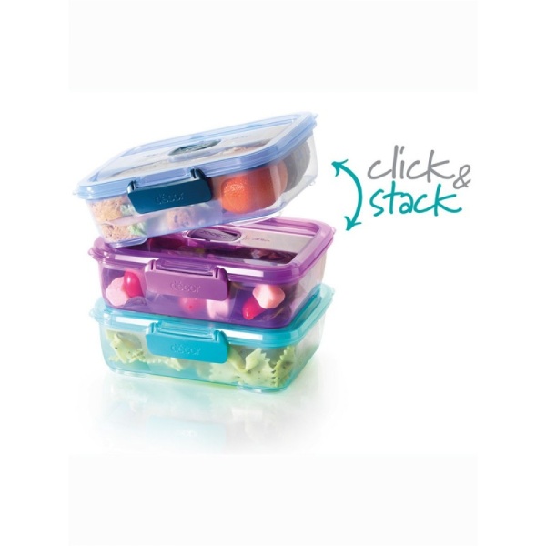 DECOR / Контейнер GO LUNCH BOX модульный прямоугольный с клапаном 800мл, бирюза (101164) DECOR / Контейнер GO LUNCH BOX модульный прямоугольный с клапаном 800мл, бирюза (101164)