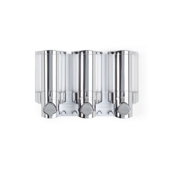 BETTER LIVING / Диспенсер для жидкого мыла, геля, шампуня, кондиционера AVIVA трехкамерный 325мл хром (100994)