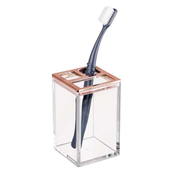 InterDesign / Органайзер для зубных щеток Clarity овое золото (100661)