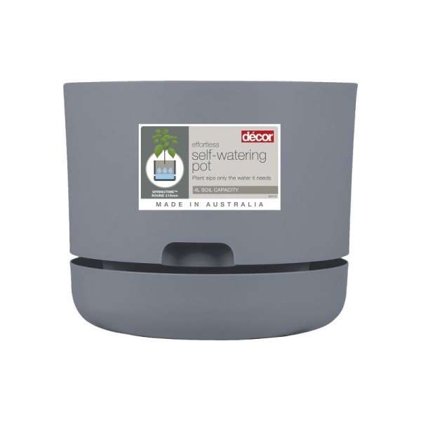 Горшок для растений SPRINGTIME 4л 215мм серый (101340)