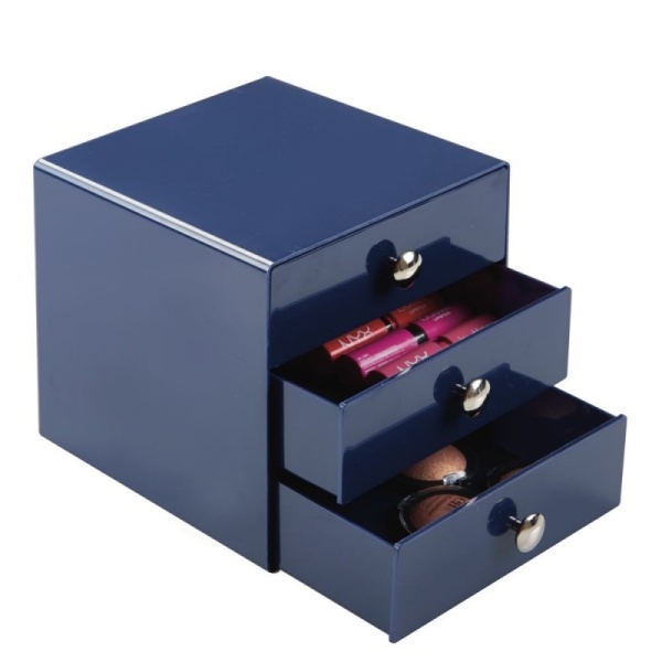 InterDesign / Большой цветной органайзер с 3 выдвижными ящиками Синий (100030) InterDesign / Большой цветной органайзер с 3 выдвижными ящиками Синий (100030)