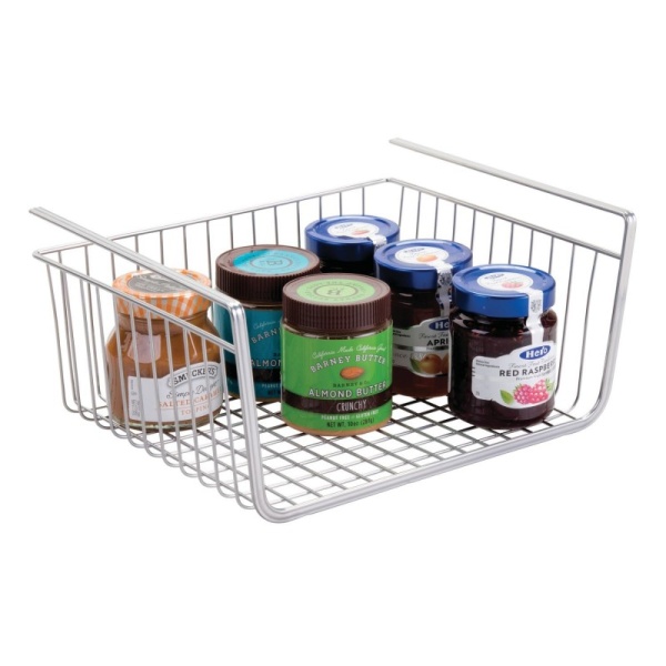 InterDesign / Корзина York Lyra навесная на полку в кухонный шкаф стальная 31.8х25.4х15.2см (100796)