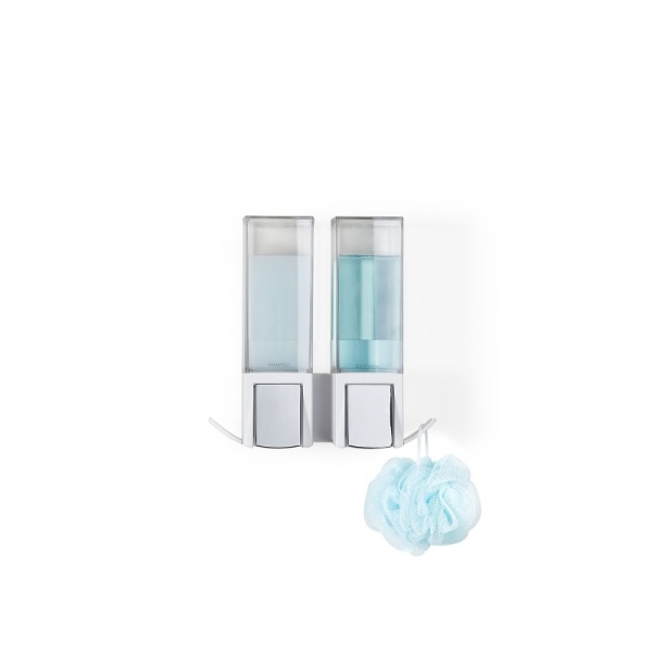 BETTER LIVING / Диспенсер для жидкого мыла, геля, шампуня, кондиционера CLEVER двухкамерный 500мл белый (100979)